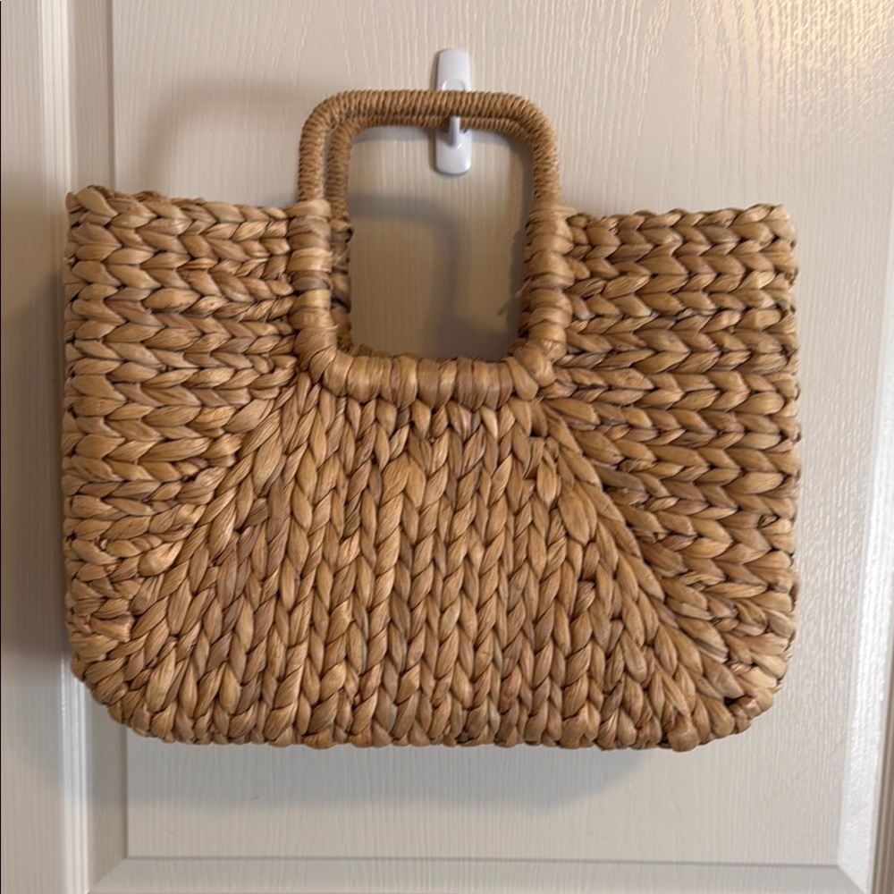 Woven Tan Handbag